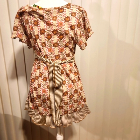 Fang Floral Shirt Belt Tie Top - Picture 6 of 6